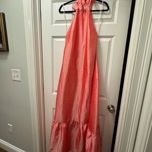 Hansen & Gretel Watermelon Halter Maxi Dress
